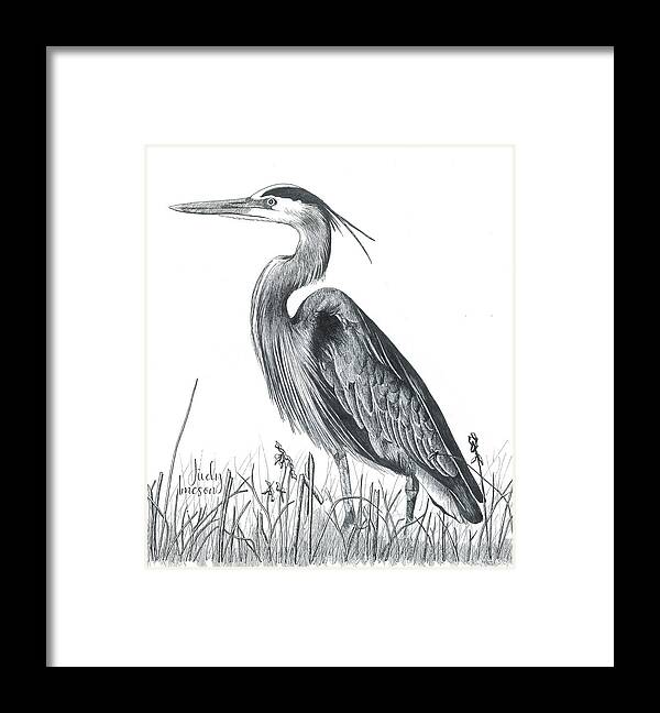 Pixels - Blue Heron - Judy Imeson